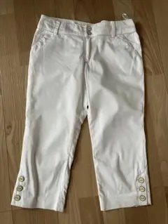 f m t クロップドパンツ レギンスパンツ レギパン ホワイト