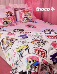 ＊ パワーパフガールズ ブランケット ダブル毛布＊