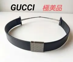 【GUCCI】極美品 ホースビットレザーベルト レディース ブラック
