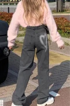 GRLハートポイントデニムパンツ