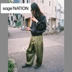 ★美品★ sageNATION BOX PLEAT TROUSER Sサイズ