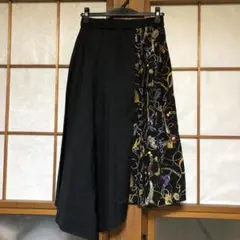 デザイン　切替　プリーツ　スカート
