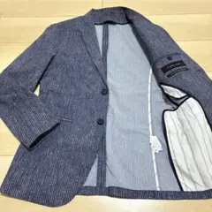 美品✨ザラ サマージャケット ラペルピン付き 軽量 爽やか L ストレッチ 48