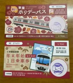 使用済み　東葉高速鉄道　乗車券　2枚セット