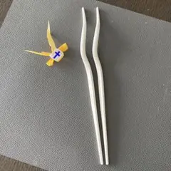 自然繊維複合素材の白い箸(1086)
