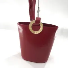 CELINE サークル 刻印金具 ショルダーバッグ レザー レディース