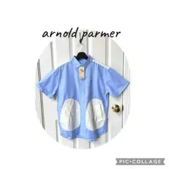未使用　タグ付き　メンズ　arnold parmer 半袖シャツ 水色