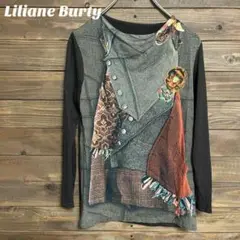 ♦︎【リリアンビューティー】 アートプリント 長袖カットソー S