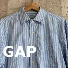 OLD GAP 長袖シャツ ブルーストライプ オーバーサイズ 秋 羽織