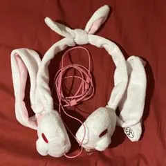 汎用うさぎ ヘッドホン ホワイト 耳あて 白 有線