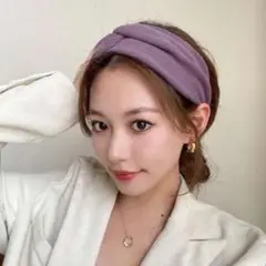 クロスターバン ヘアバンド 韓国 シンプル 無地 大人 秋 冬 ヘアアレンジ