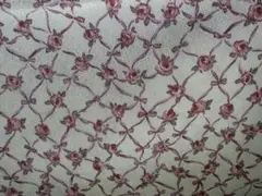 訳あり⭐︎バラとリボン柄生地　ピンク　300×80