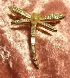 ✨Tar Tar✨ルチルクォーツ＆CZ✨トンボブローチ［シニッカ］✨