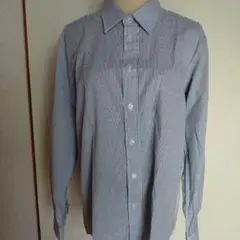 中古長袖ストライプシャツ