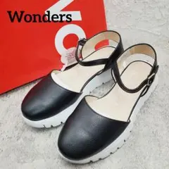新品✨Wonders ウォーキングシューズ サンダル ブラック 37 厚底