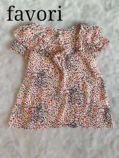 favori 美品✨ シースルー ハート柄ブラウス マルチカラー