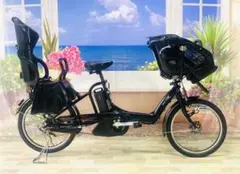 3335 電動自転車ブリヂストン子供のせ 20インチ 超高性能バッテリーブラック