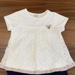 プティマイン レースTシャツ110cm