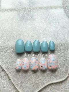（現品のみ）ハンドメイド ネイルチップ カラフルホロ2
