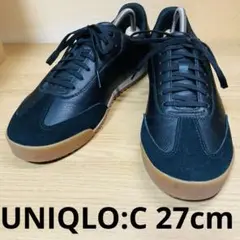 美品　UNIQLO：C　スウェードコンビネーションスニーカー　27㎝　ブラック