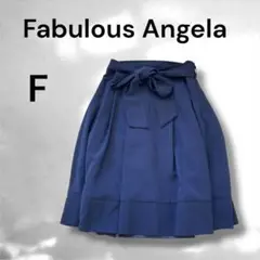 ファビュラスアンジェラ　ネイビー フレアスカート F　通勤　上品　綺麗目