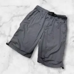 グレー ショートパンツ ハーフパンツ 調整可能 ベルト付き