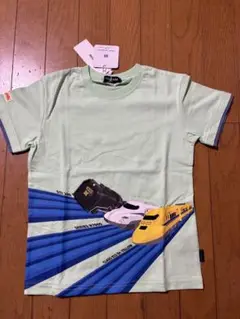 最終値下げ新幹線プリント Tシャツ ライトグリーン新品未使用