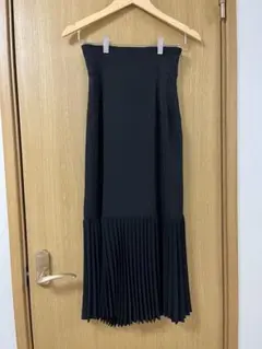 マジェスティックレゴン タイトロングスカート プリーツ ブラック