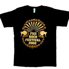 00s　良品　Tシャツ　S　2008 FUJI ROCK FES　スカル　T82