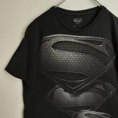 マン・オブ・スティール スーパーマン 半袖シャツ Tシャツ ブラック メンズＭ