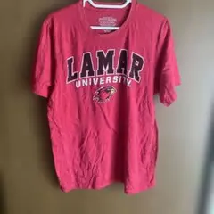 海外古着　ラマーユニバーシティ　メンズ半袖シャツ　tシャツ 赤　M