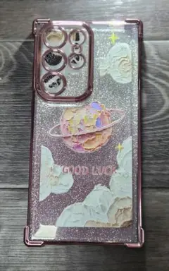 グリッター宇宙デザイン　Galaxys23ウルトラ　スマホケース