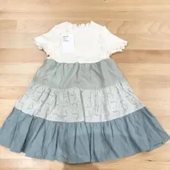 アプレレクール♡異素材ティアードドッキングワンピース