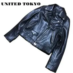 《美品》UNITED TOKYO ライダース ダブル 牛革 送料無料