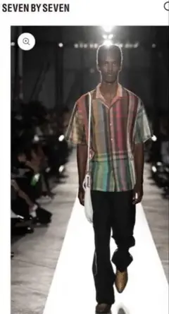 【新品未使用】セブンバイセブンOPEN COLLAR SHEER SHIRTS