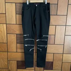 00s SEANA 8zip skinny black denim