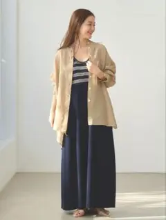 IENA　ラミーリヨセルバックギャザーシャツ　38