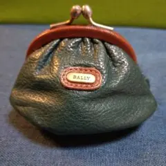 BALLY バリー 緑 レザー コインケース がま口　小銭入れ