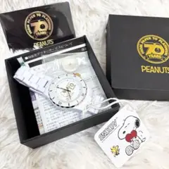 新品未使用 SNOOPY 生誕70周年記念ハイブリットセラミックウォッチ