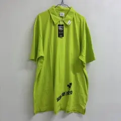 Jah Tribe 蛍光グリーン ポロシャツ　3XL U-16