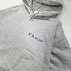 Champion 短丈 パーカー グレー メンズL