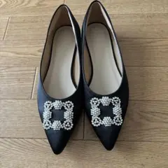 ビジュー　パンプス