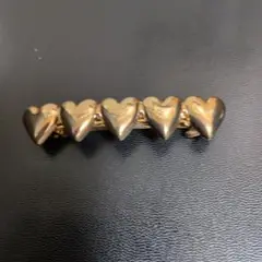 ハート型金色ヘアクリップ