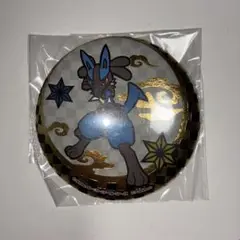 【匿名配送:新品】ポケットモンスター 切り絵シリーズ 箔押し缶バッジ ルカリオ