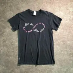 【ヴィンテージ】GILDAN プリントTシャツ 黒 S 古着usedSM54