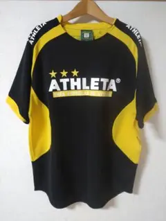 ATHLETA サッカーシャツ 黒/黄色