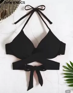 SHEIN シーイン 水着 ビキニ ブラック ラッププッシュアップ M