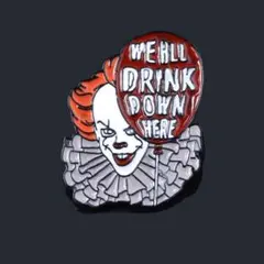ピンバッジ「IT/イット “それ”が見えたら、終わり。　ペニーワイズ　風船」