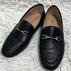 COACH コーチ ホースビット　ビットローファー　金具　ブラック　24cm