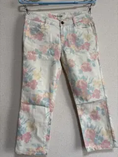 BEAMS HEARTビームスハート花柄 伸びるストレッチ パンツ サイズ１